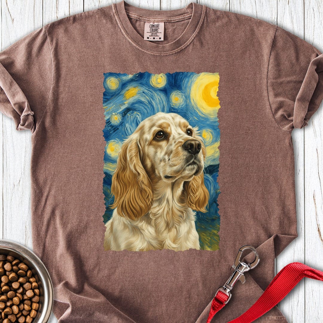 Lemon Roam Spaniel van Gogh Premium Tee Espresso