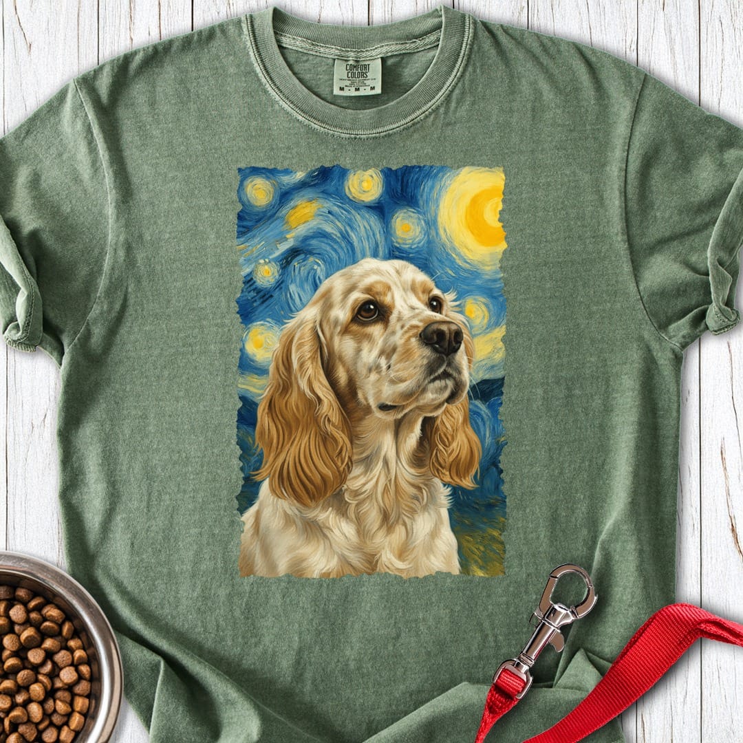 Lemon Roam Spaniel van Gogh Premium Tee Moss
