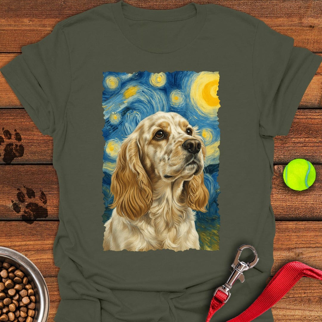 Lemon Roan Cocker Spaniel Starry Night Military Green