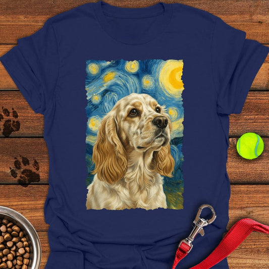 Lemon Roan Cocker Spaniel Starry Night Navy
