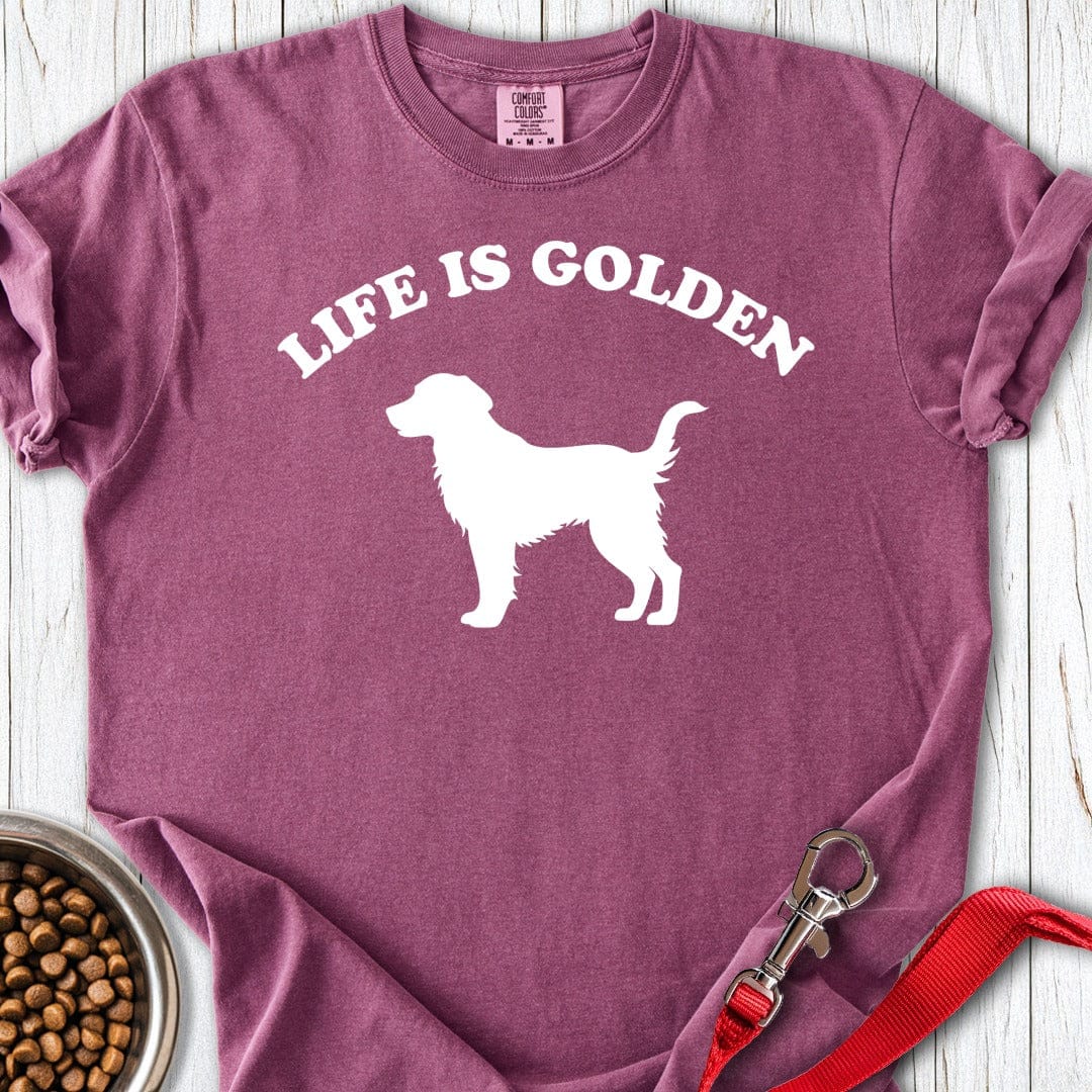 Life is Golden Premium Tee Berry