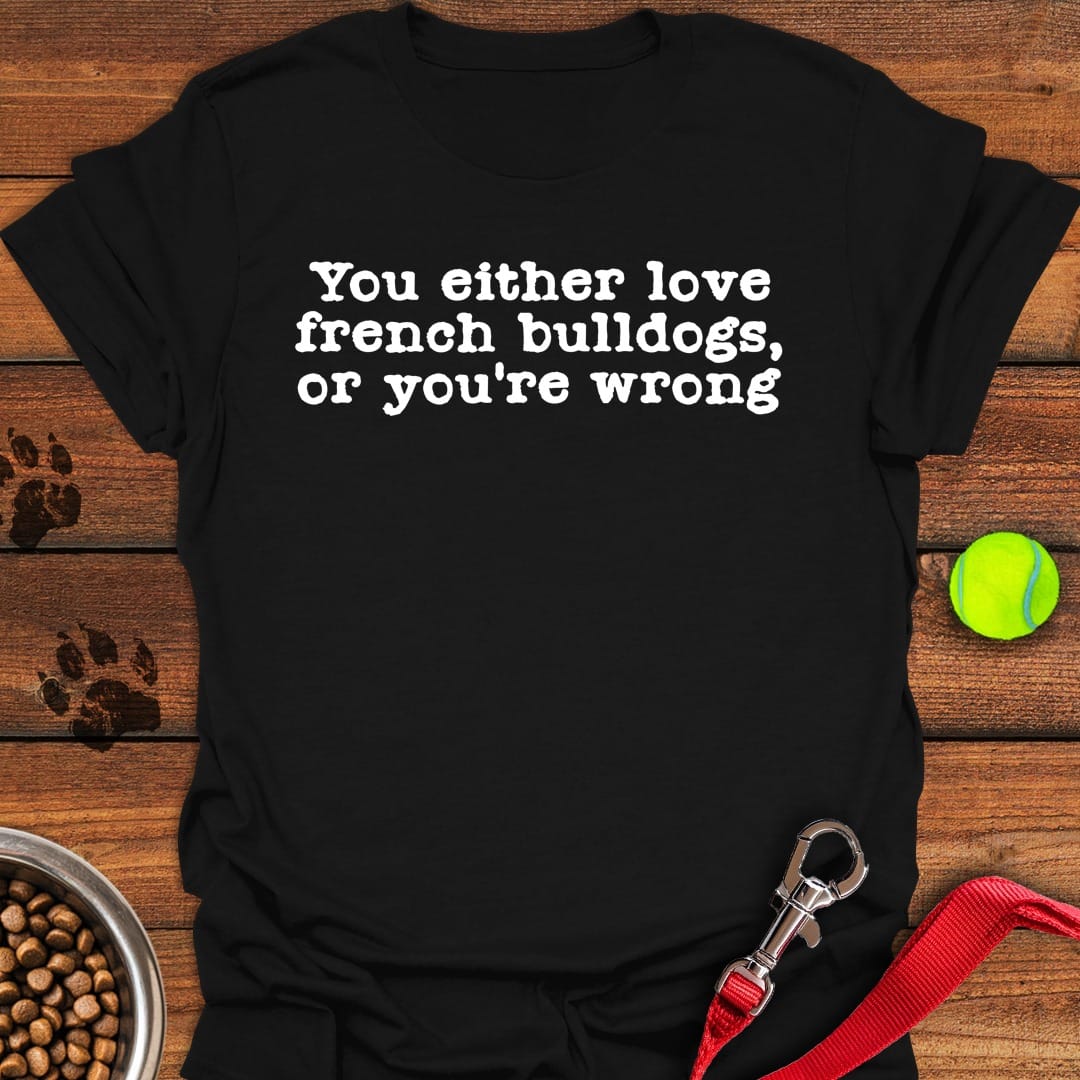 Love French Bulldogs Black