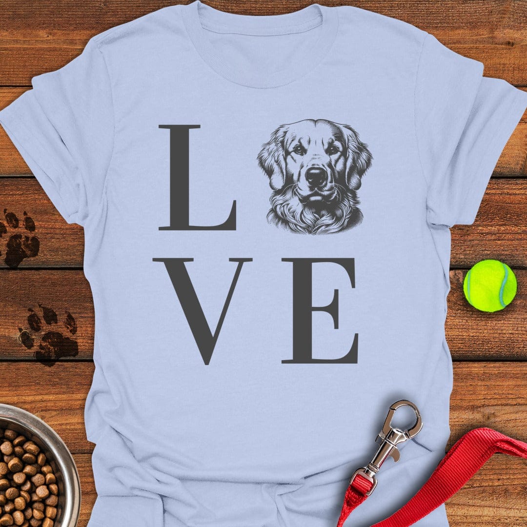 Love Golden Retriever Light Blue
