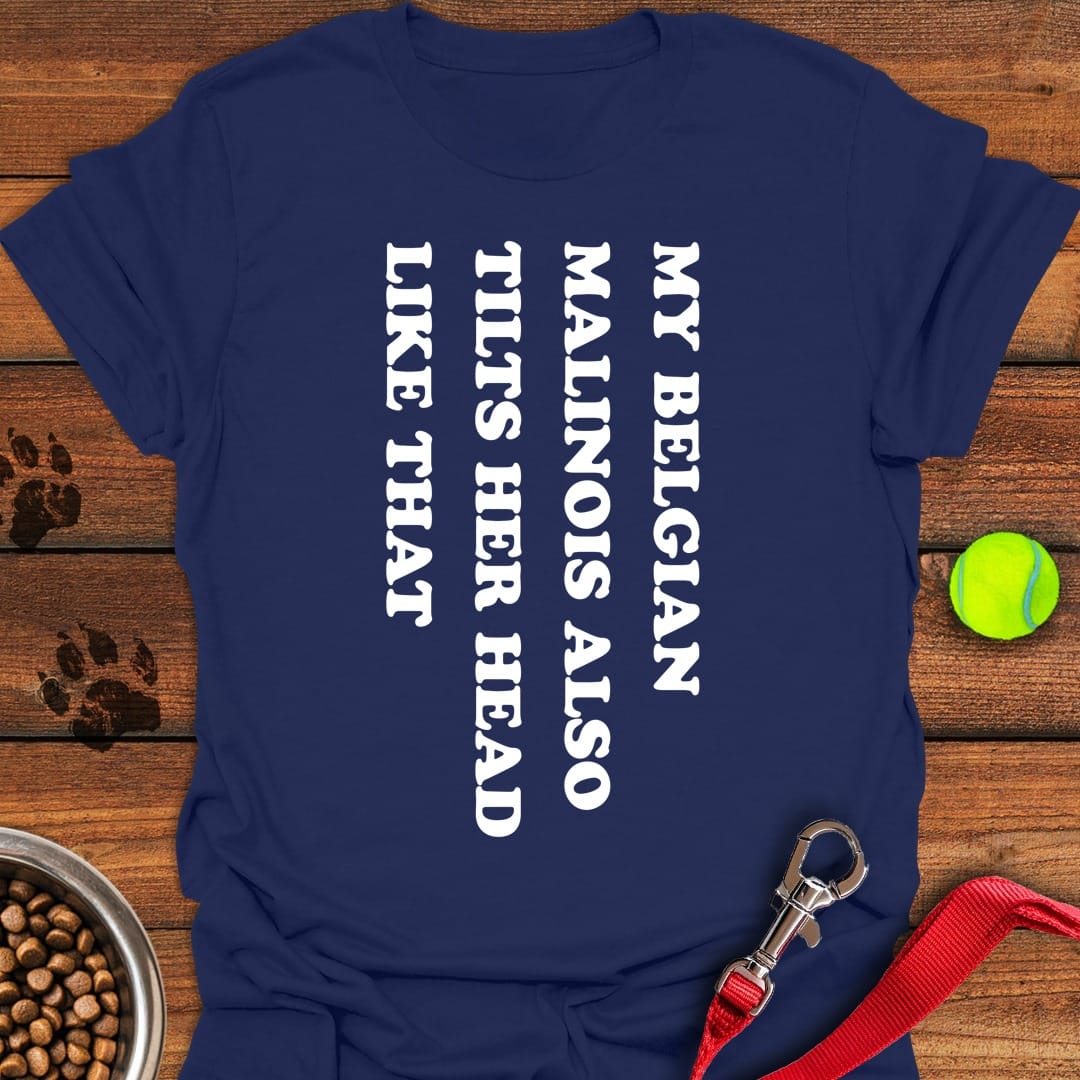 Malinois Tilt Her Head Navy