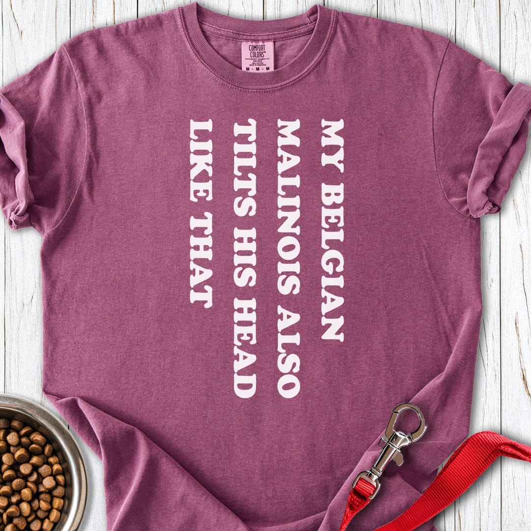 Malinois Tilt His Head Premium Tee Berry