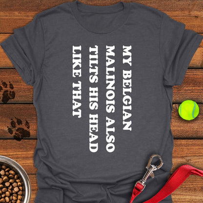 Malinois Tilt His Head Dark Heather