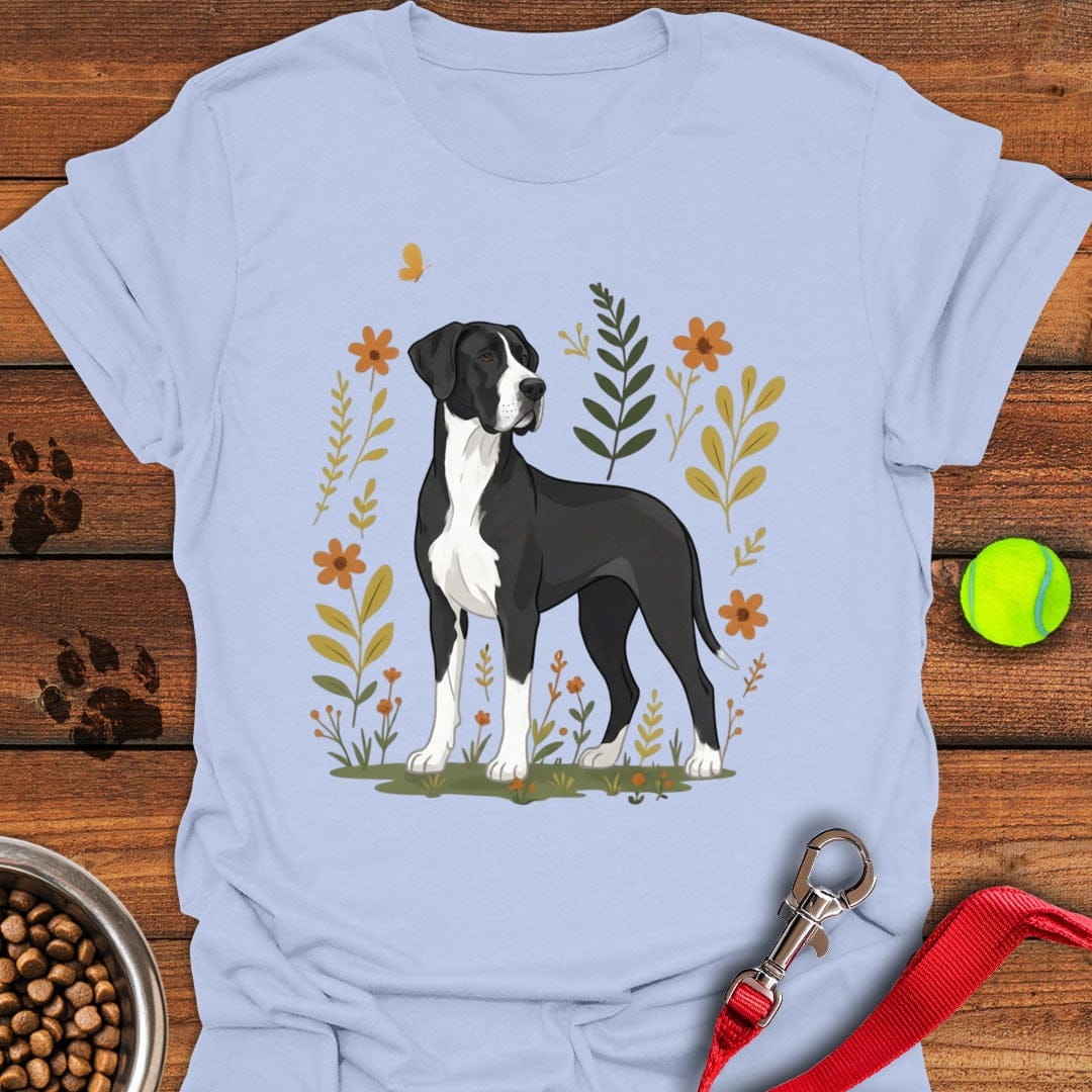 Mantle Great Dane Flowers Light Blue