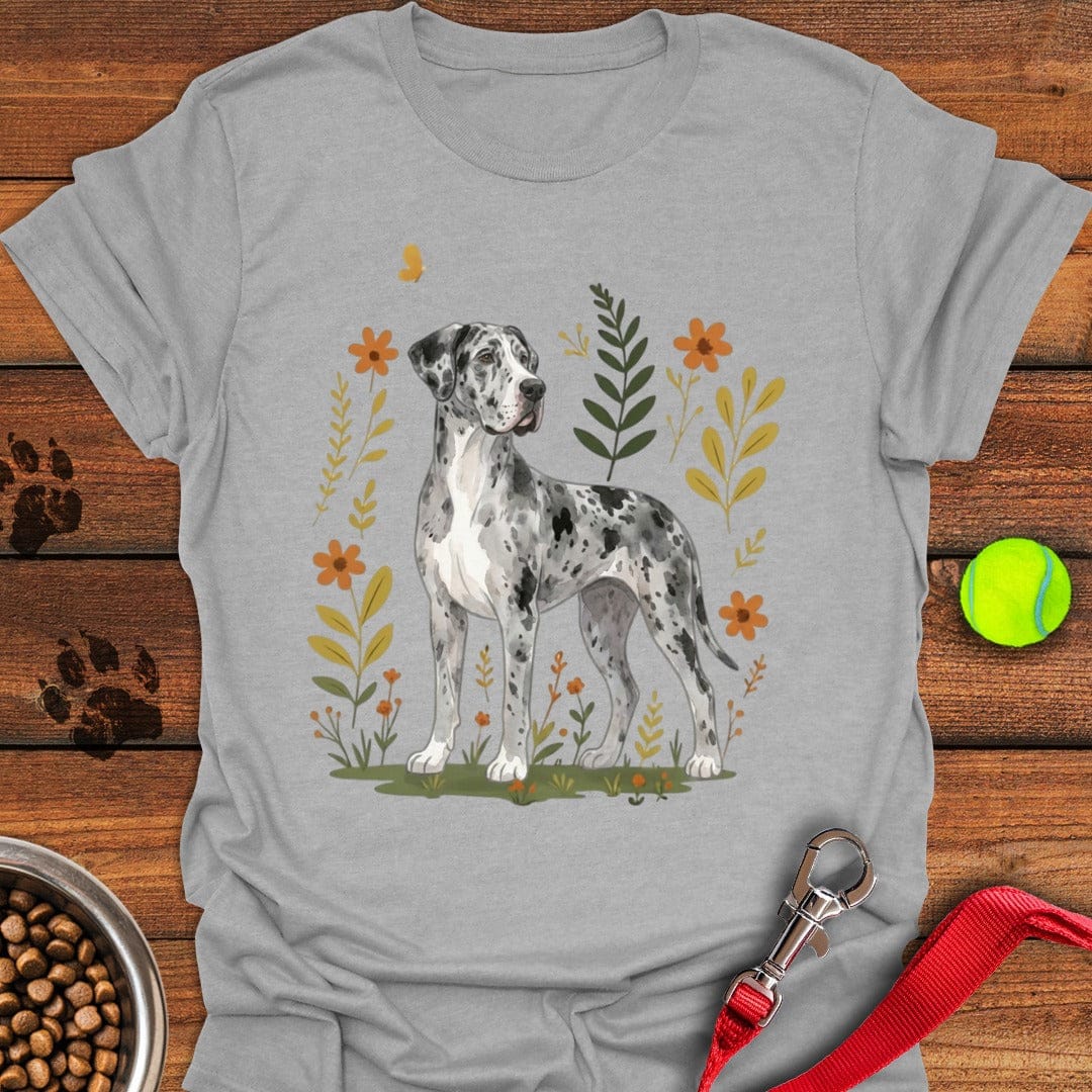 Merle Great Dane Flowers Sport Grey