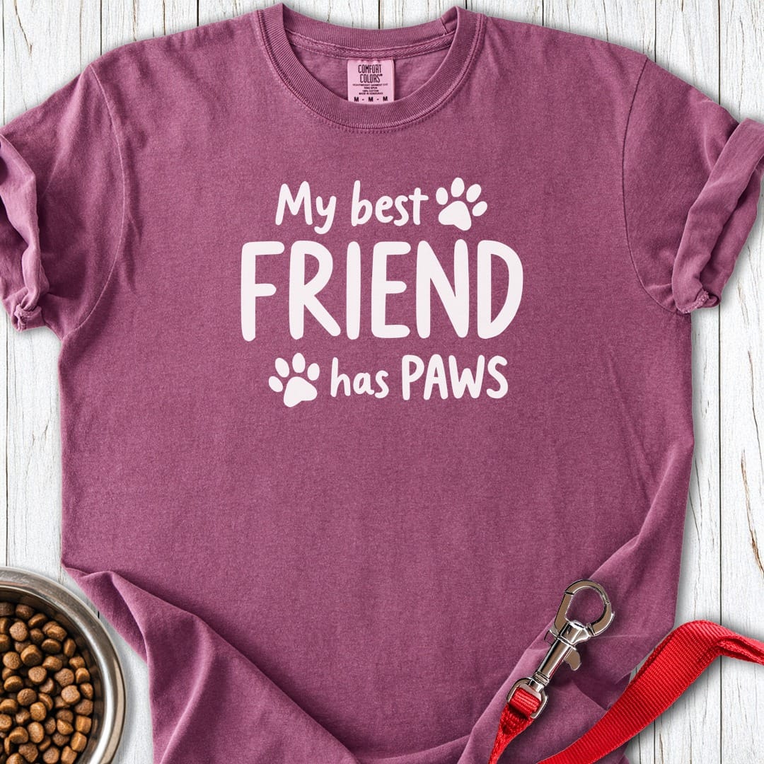 My Best Friend Has Paws Premium Tee Berry