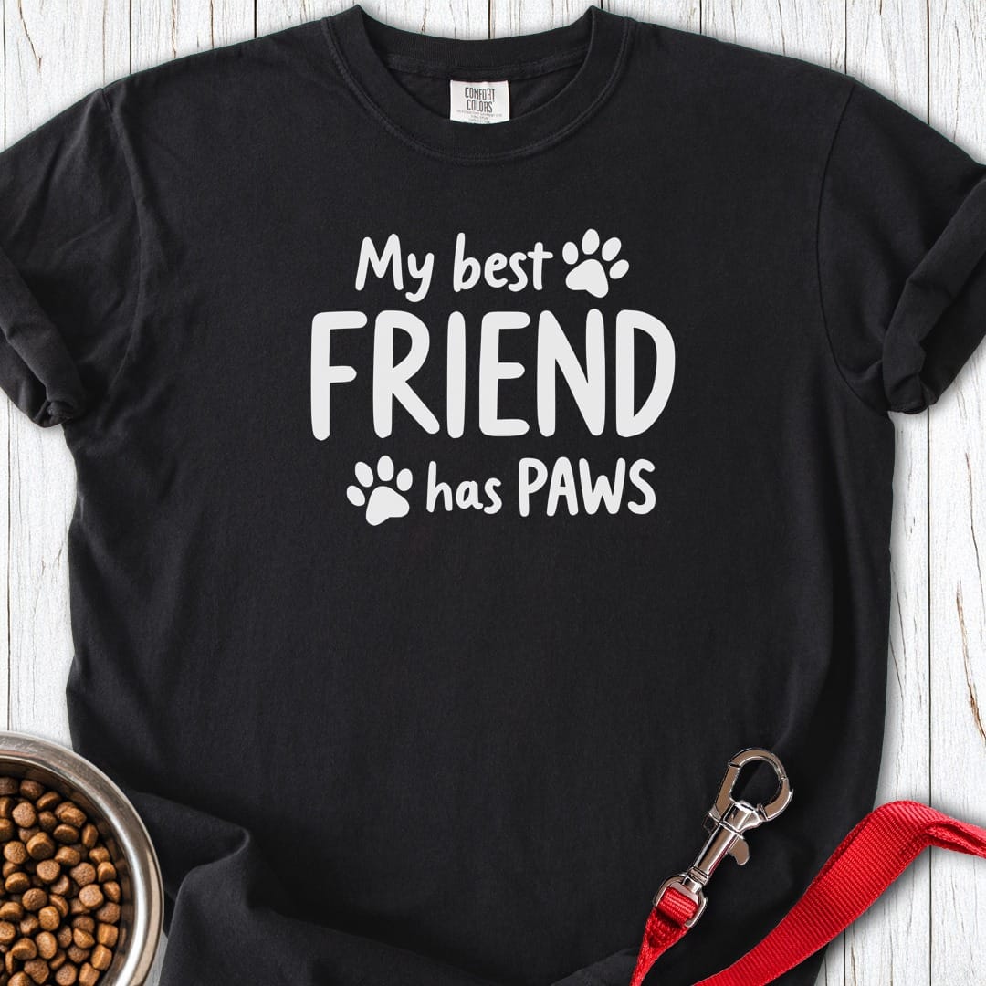 My Best Friend Has Paws Premium Tee Black