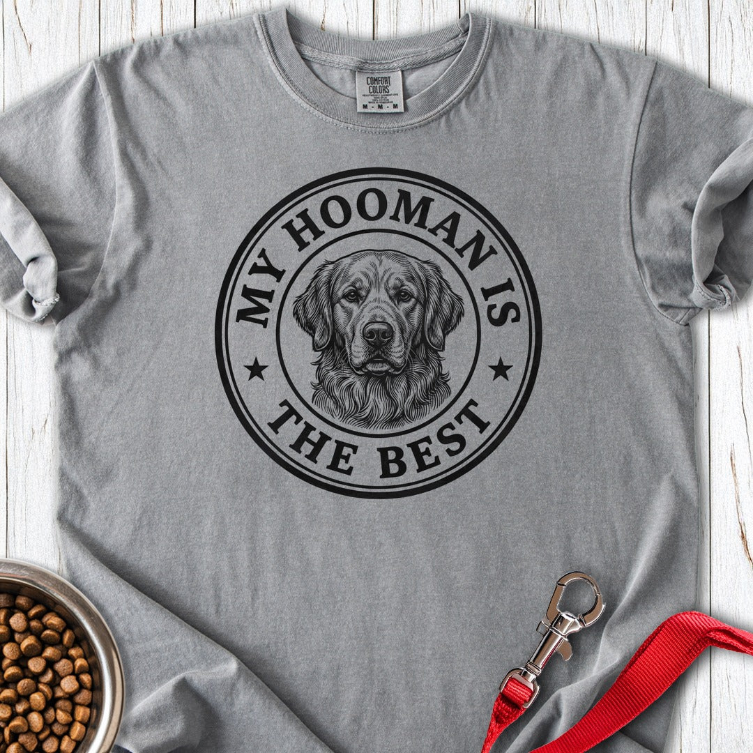 My Hooman Golden Retriever Premium Tee Grey