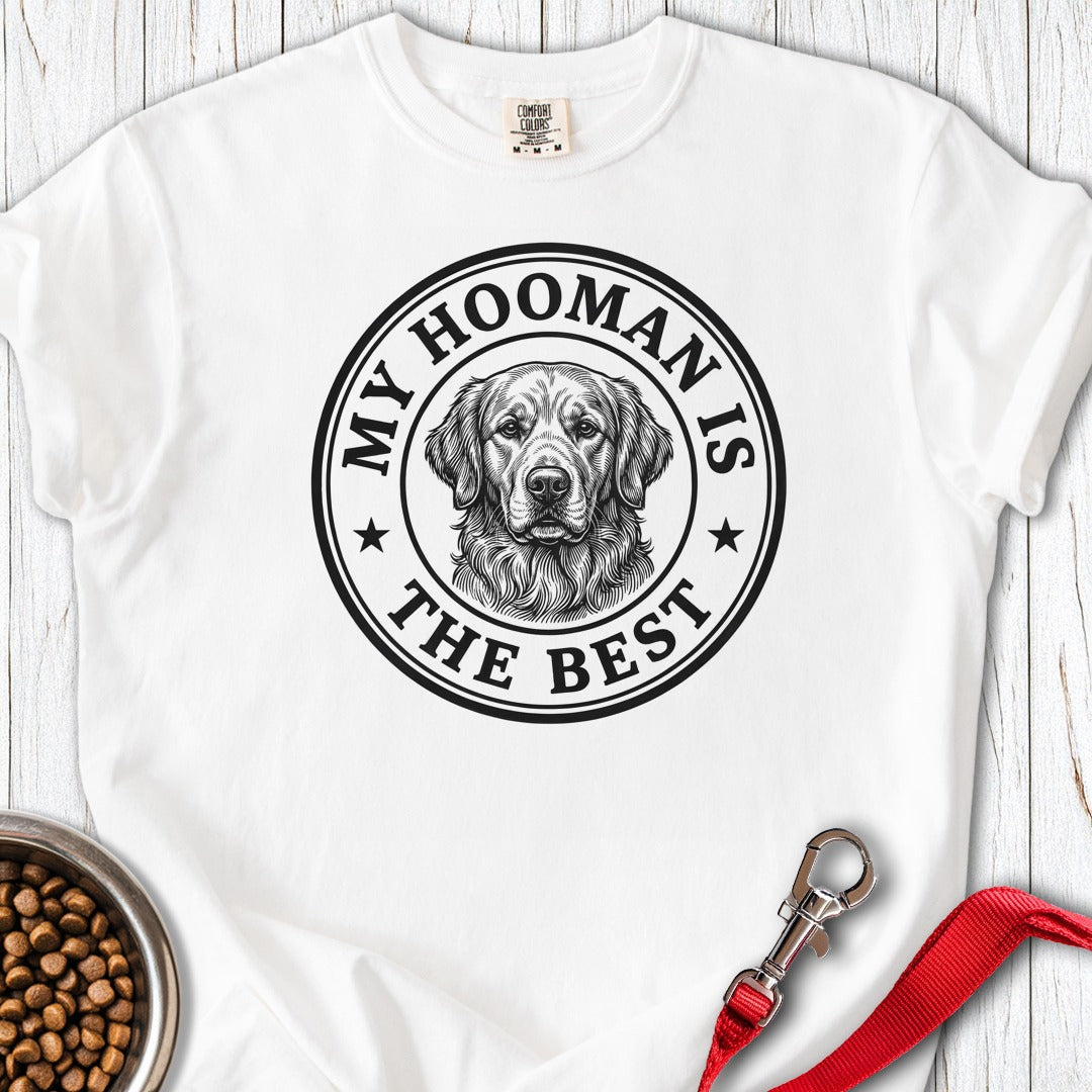 My Hooman Golden Retriever Premium Tee White