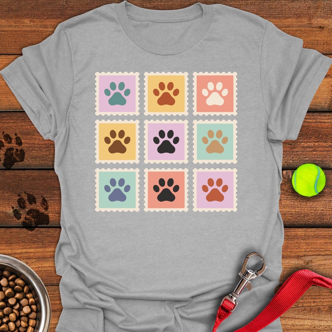 Pastel Paw Print Stamps Sport Grey
