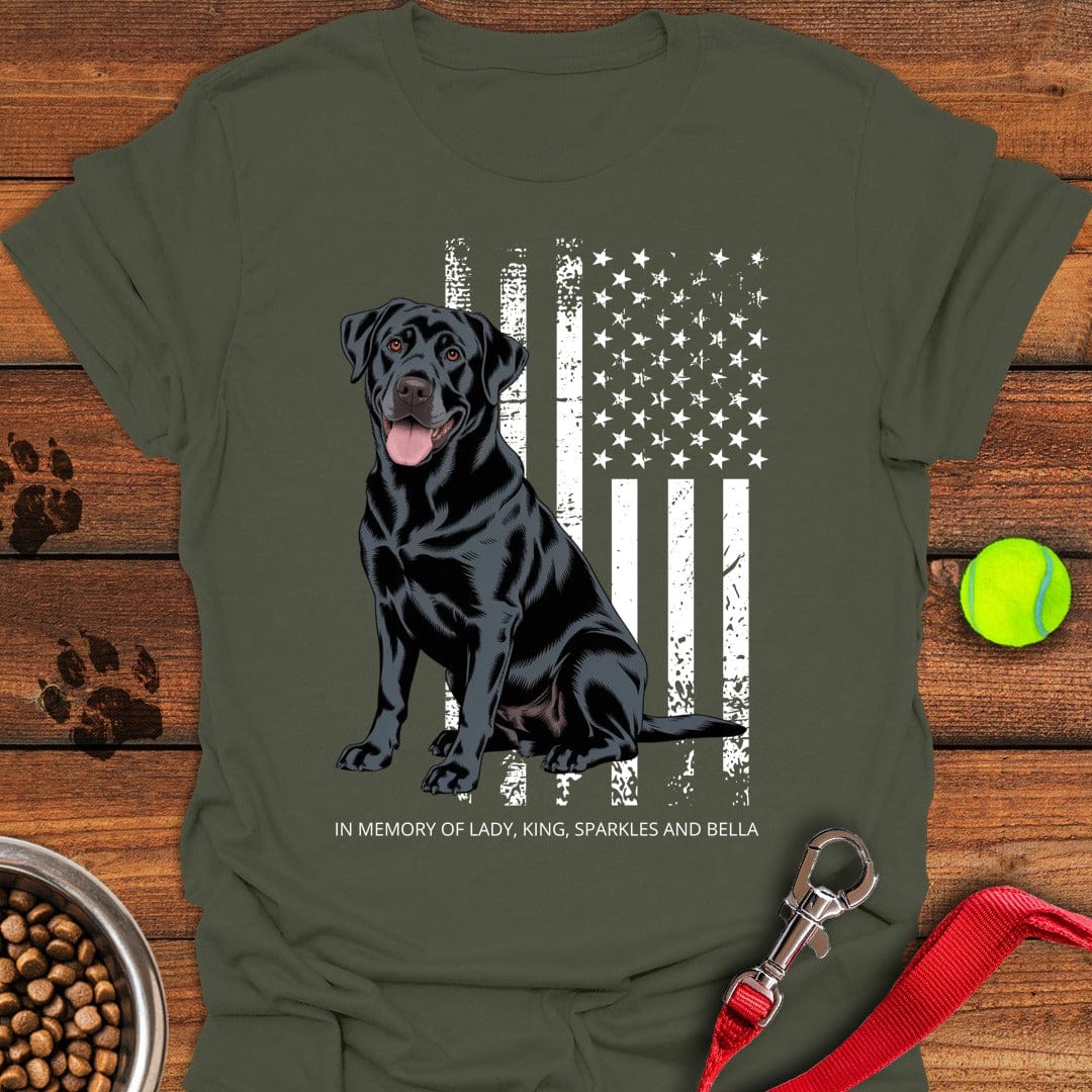 Personalized Black Lab Military Green