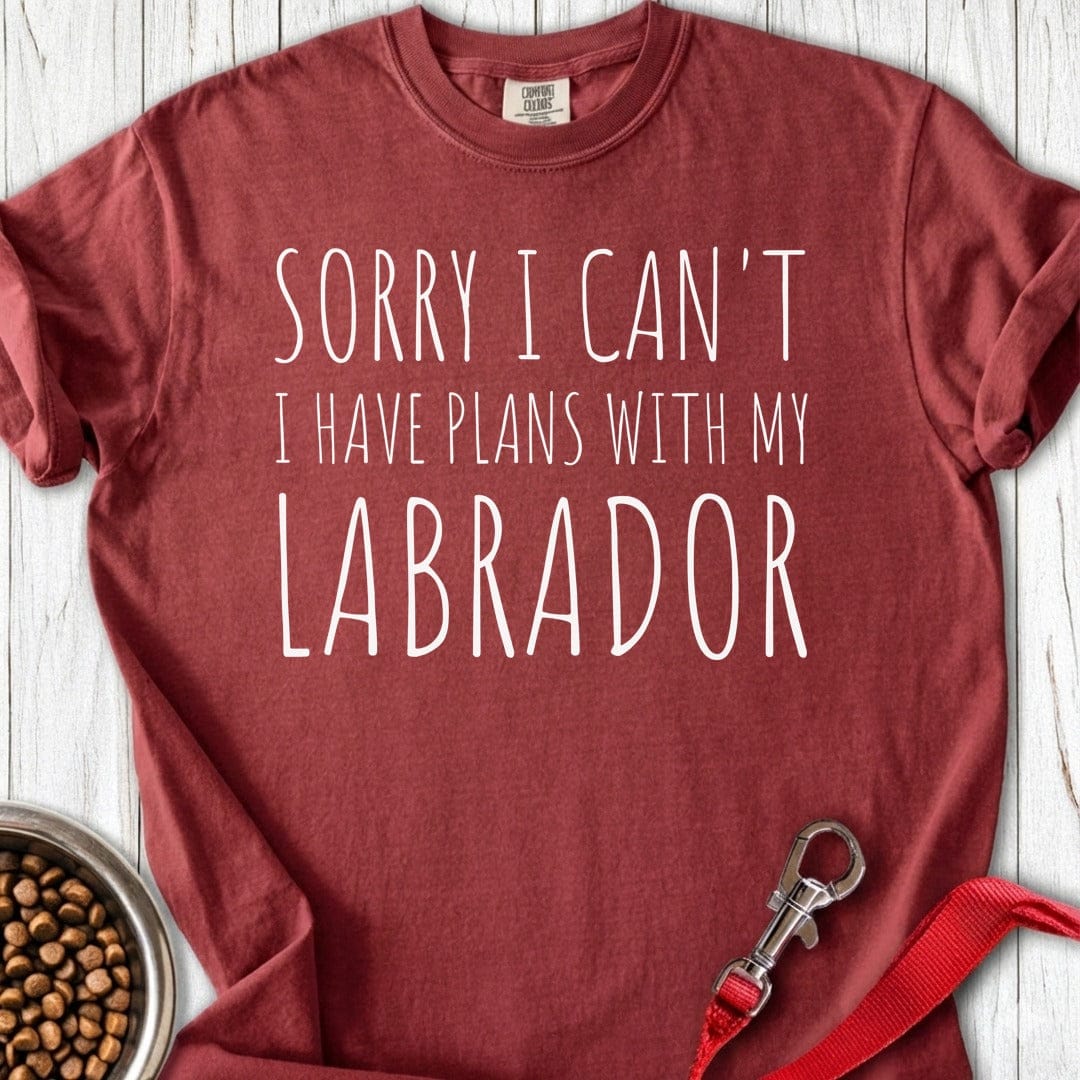 Plans With My Labrador Premium Tee Brick