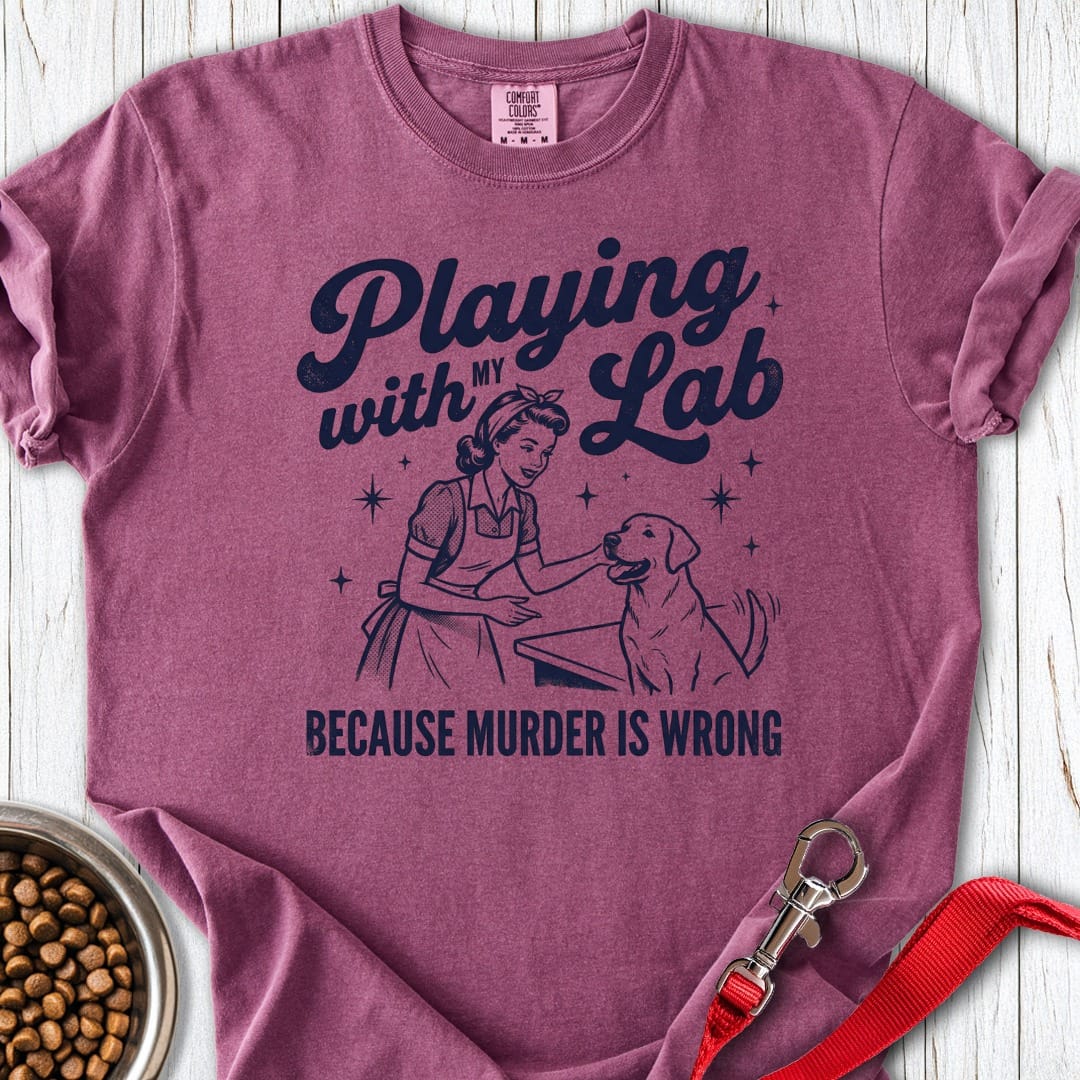 Playing With My Lab Premium Tee Berry