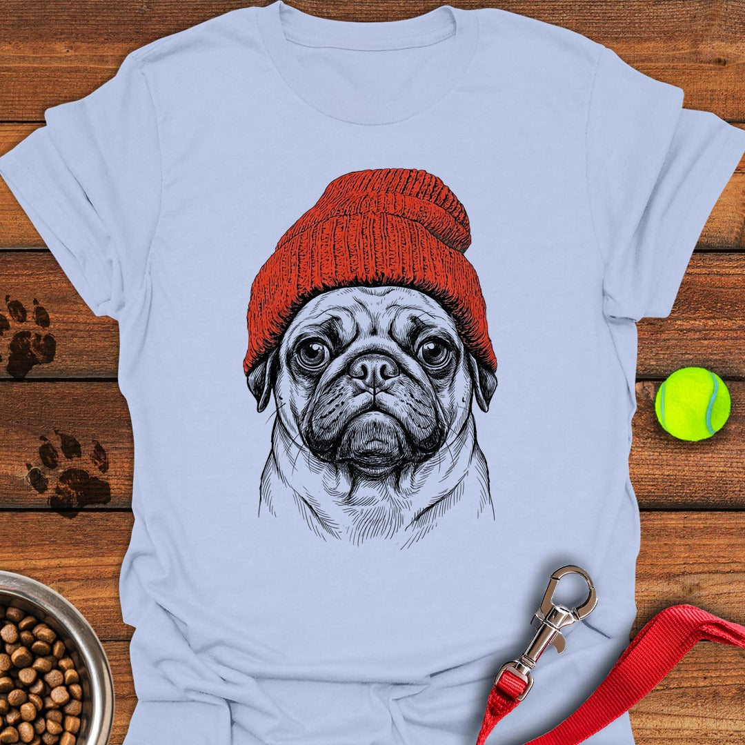 Pug Beanie Light Blue