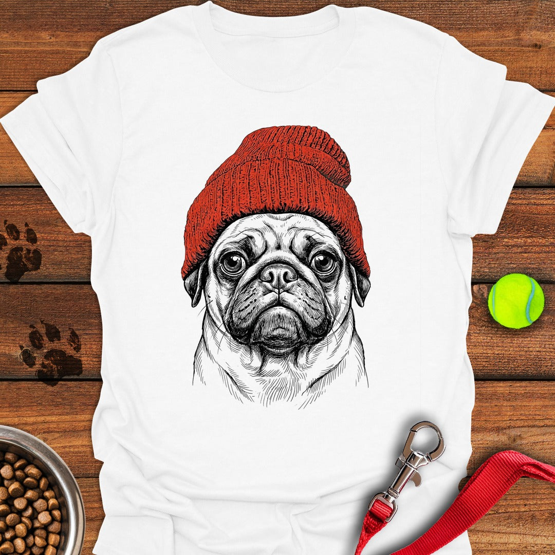 Pug Beanie White