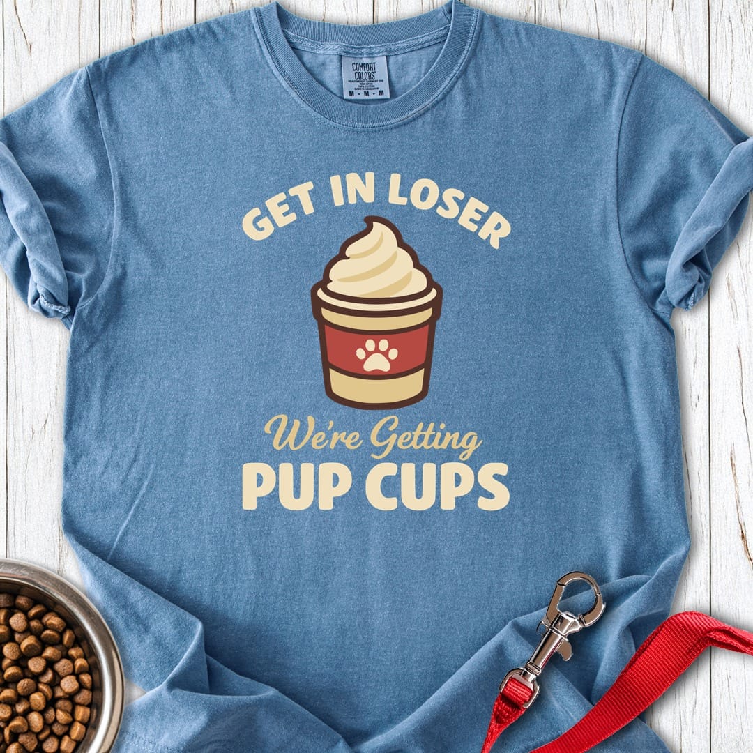 Pup Cups Labrador Premium Tee Blue Jean