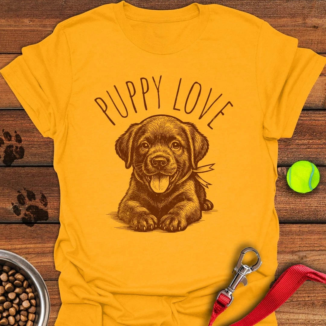 Puppy Love Labrador T-Shirt Gold