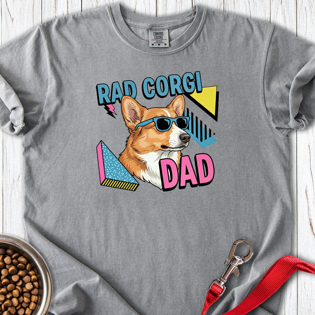 Rad Corgi Dad Premium Tee Grey