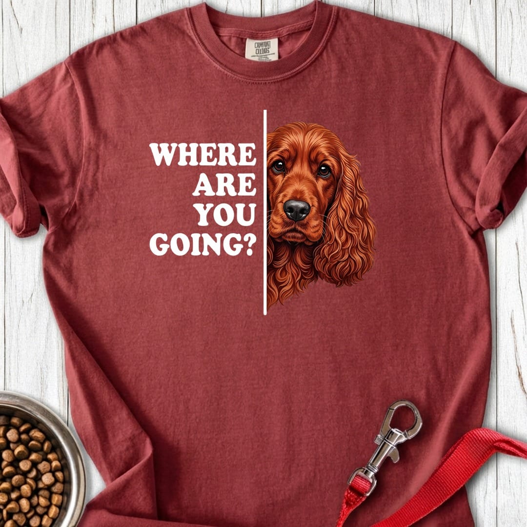 Red Cocker Spaniel Following Premium Tee Brick