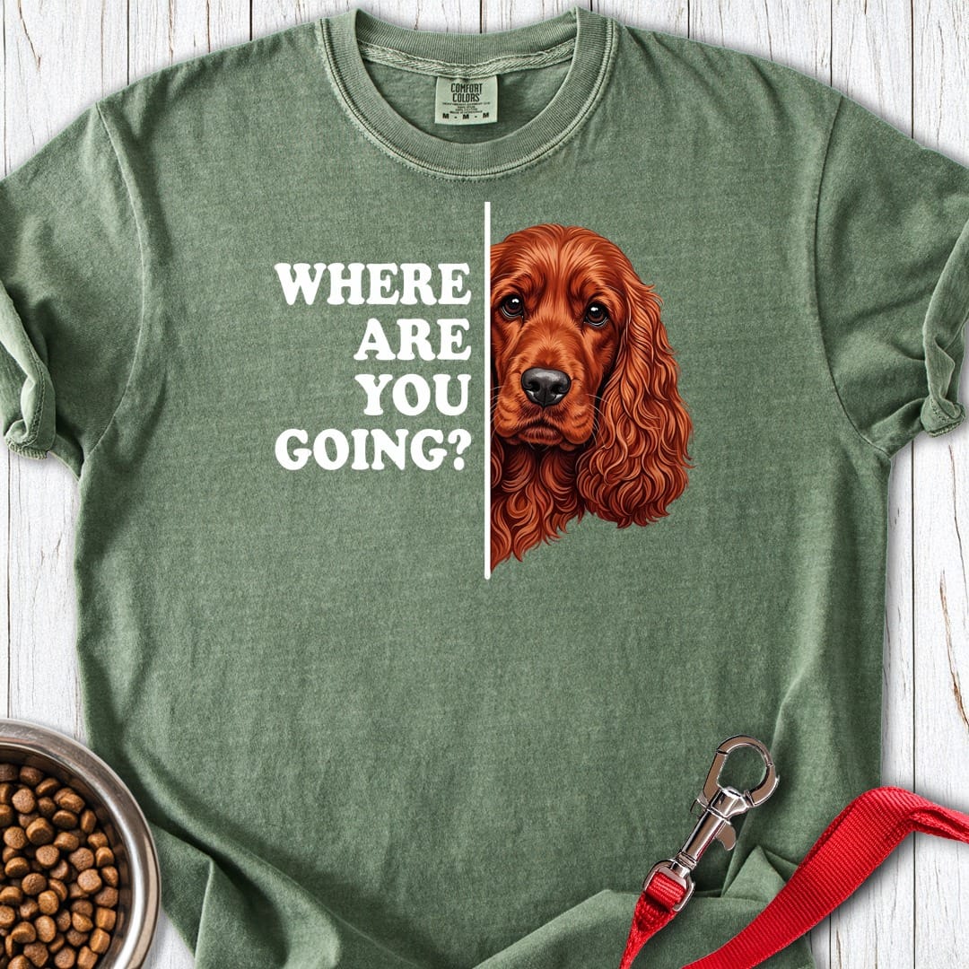 Red Cocker Spaniel Following Premium Tee Moss
