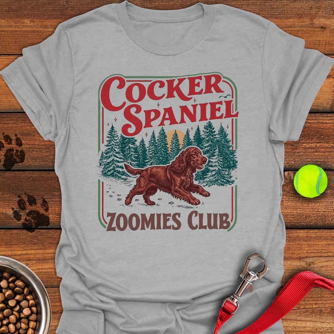Red Cocker Spaniel Zoomies Club Sport Grey