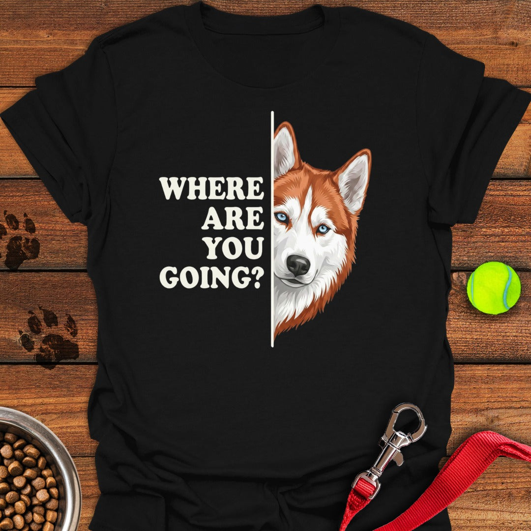 Red and White Husky Alert Black