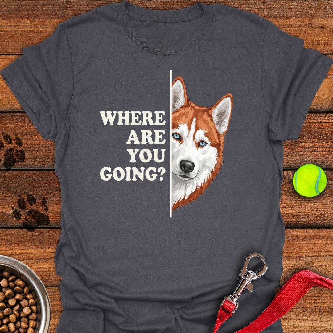 Red and White Husky Alert Dark Heather