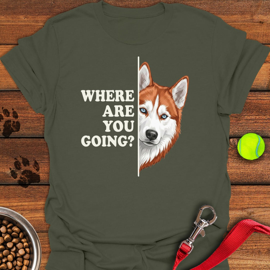Red and White Husky Alert Military Green