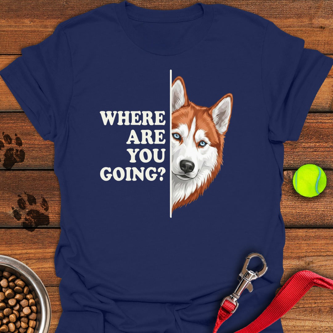 Red and White Husky Alert Navy