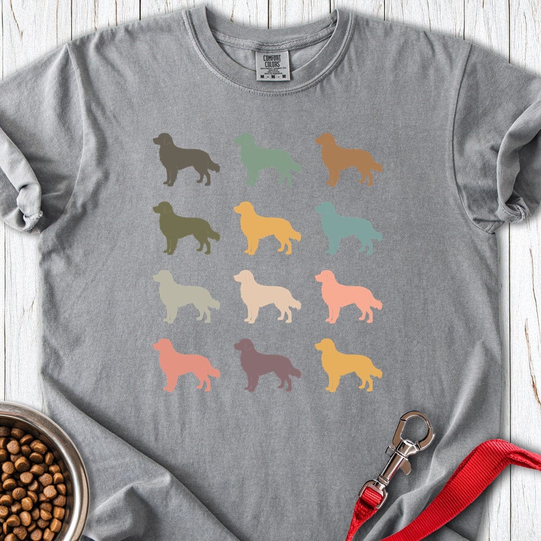Retro Golden Retrievers Premium Tee Grey