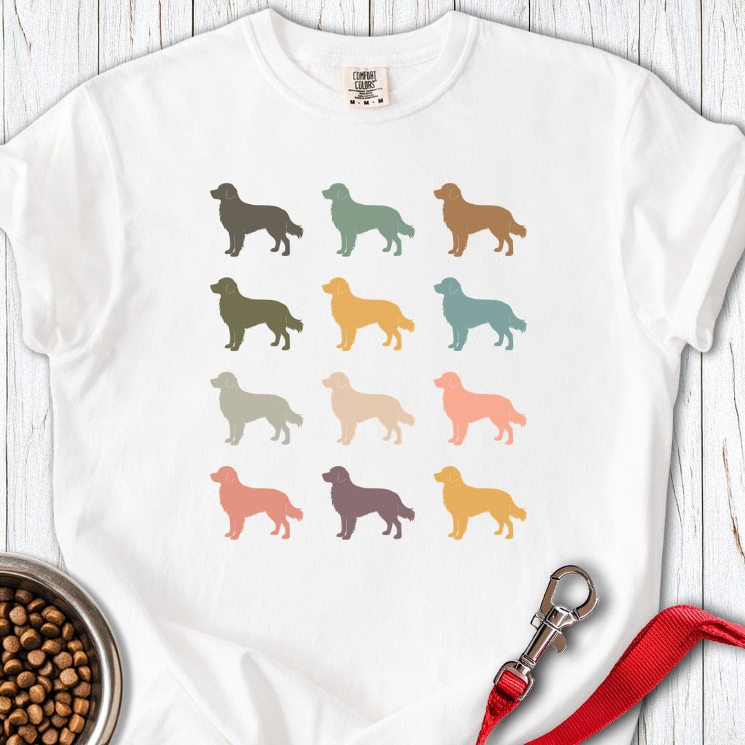 Retro Golden Retrievers Premium Tee White