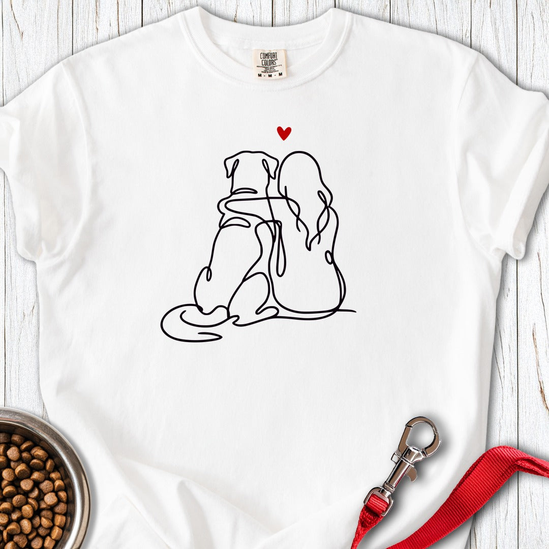 Rottweilwer and Girl Premium Tee White