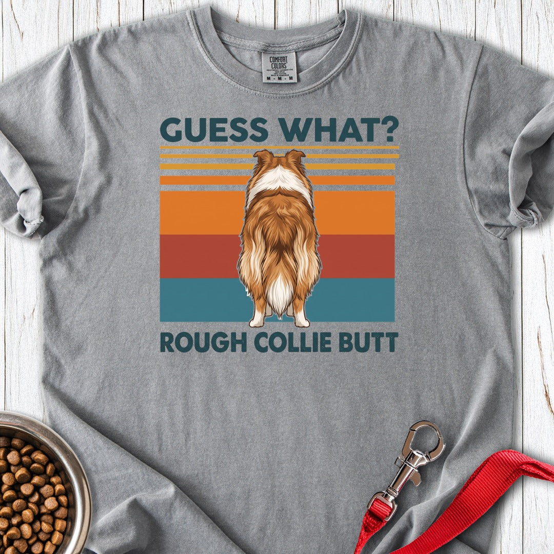 Rough Collie Butt Premium Tee Grey