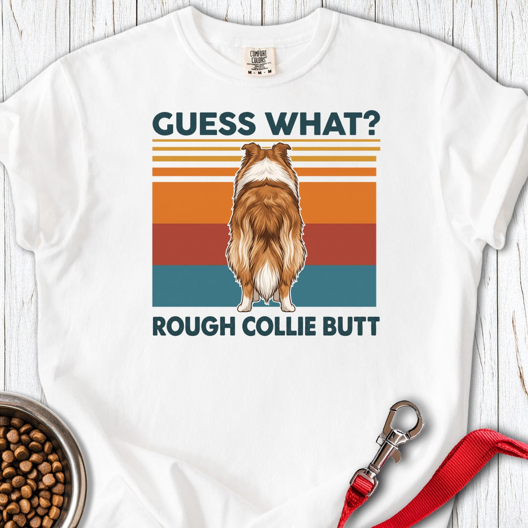 Rough Collie Butt Premium Tee White
