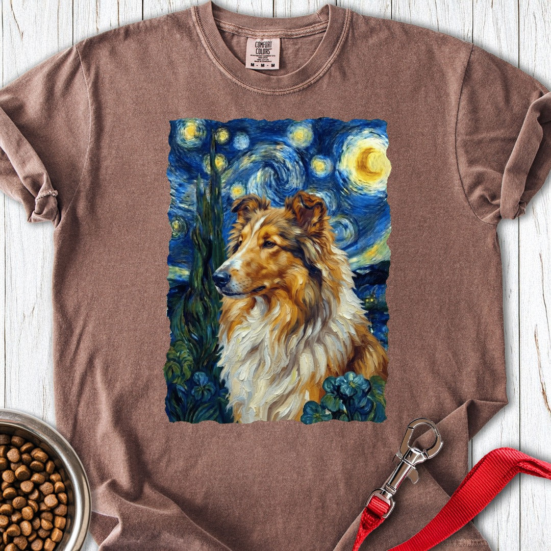 Rough Collie Van Gogh Premium Tee Espresso