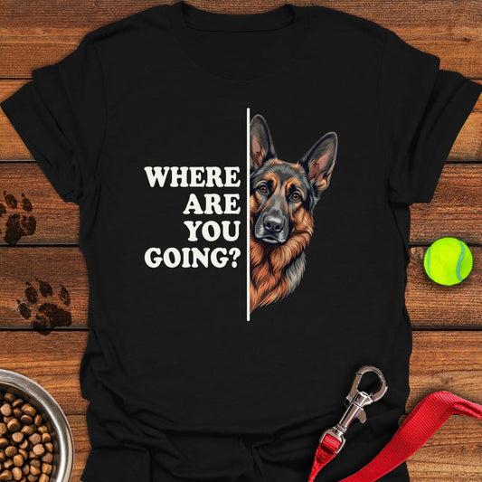 Sable German Shepherd Following Black