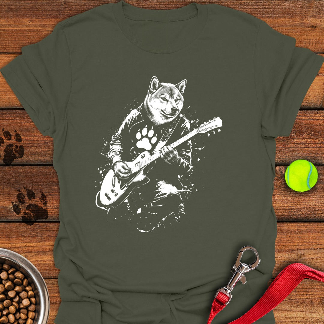 Shiba Inu Guitar Military Green