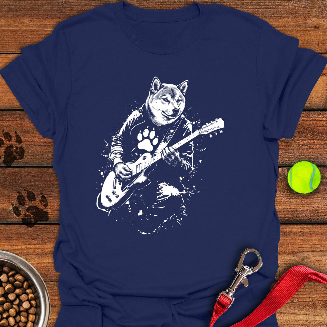 Shiba Inu Guitar Navy