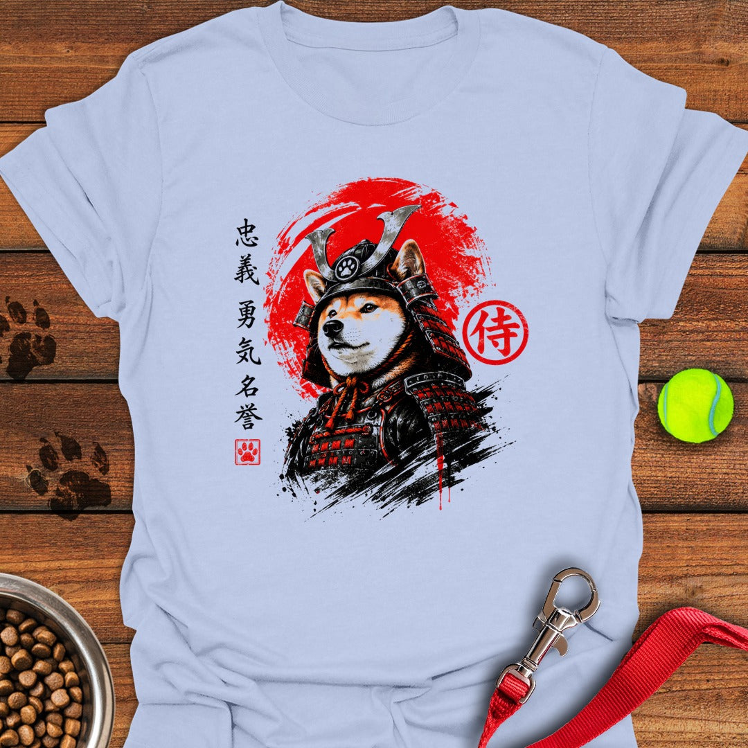 Shiba Inu Samurai Light Blue