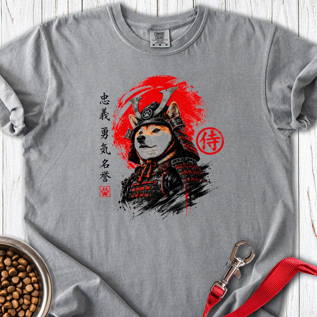 Shiba Inu Samurai Premium Tee Grey