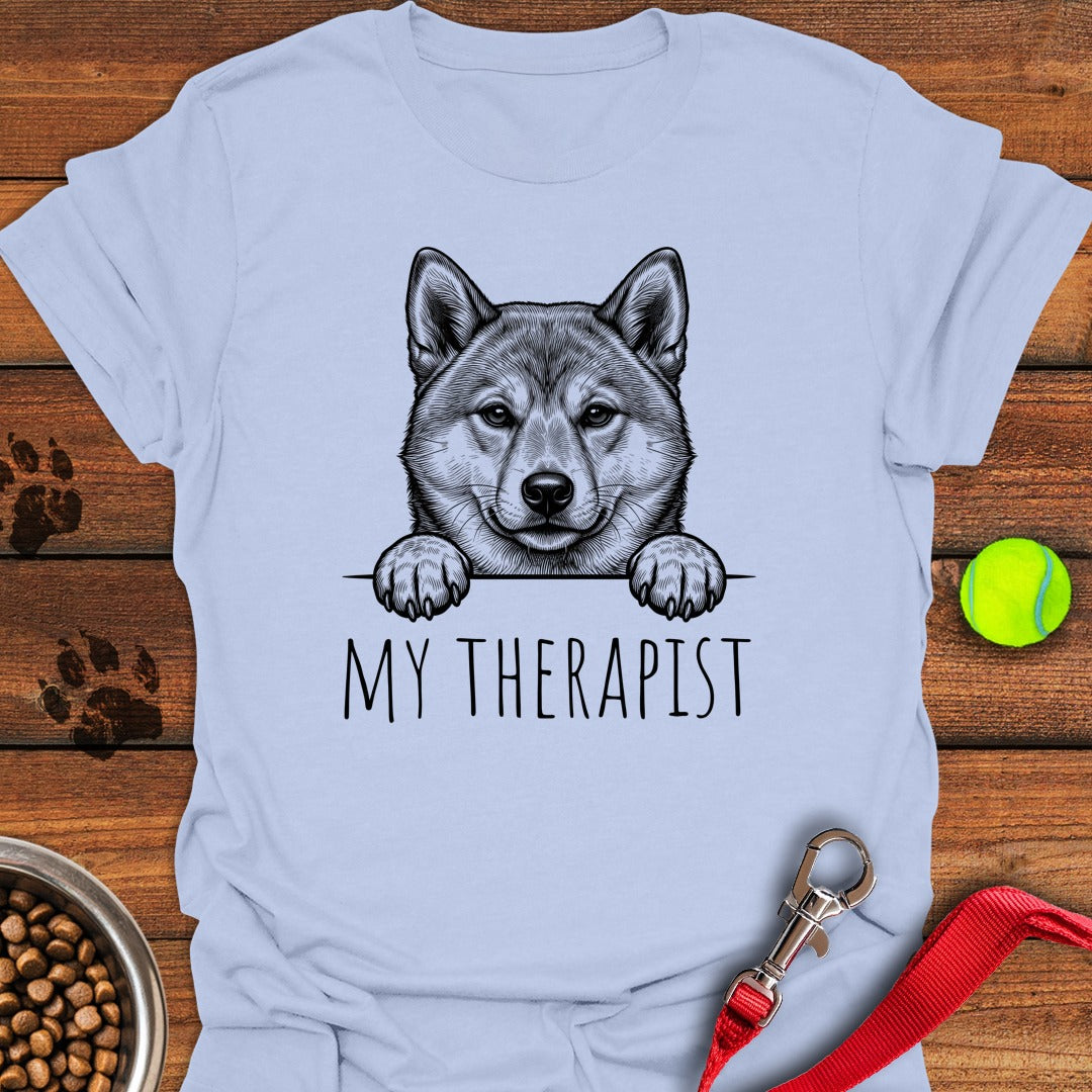 Shiba Inu Therapist Light Blue