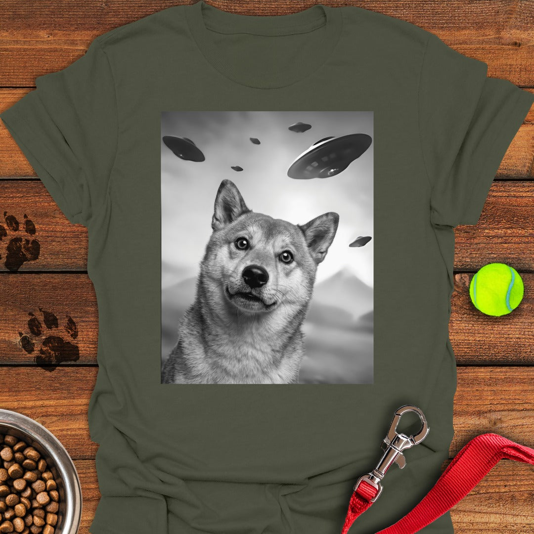Shiba Inu UFO Military Green