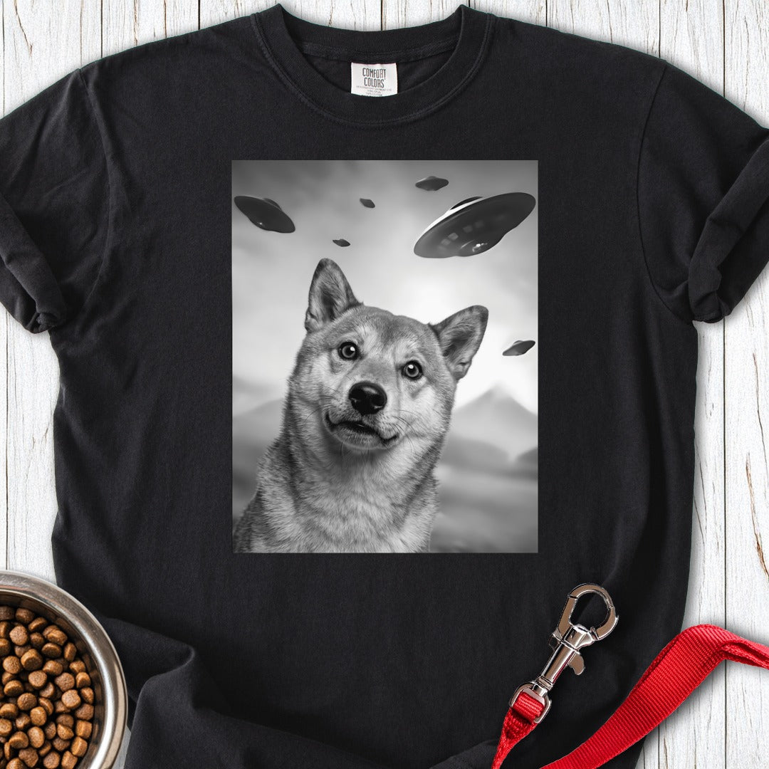 Shiba Inu UFO Premium Tee Black