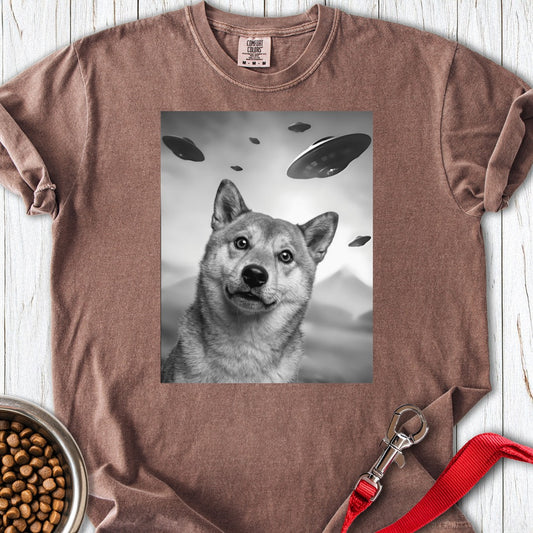 Shiba Inu UFO Premium Tee Espresso