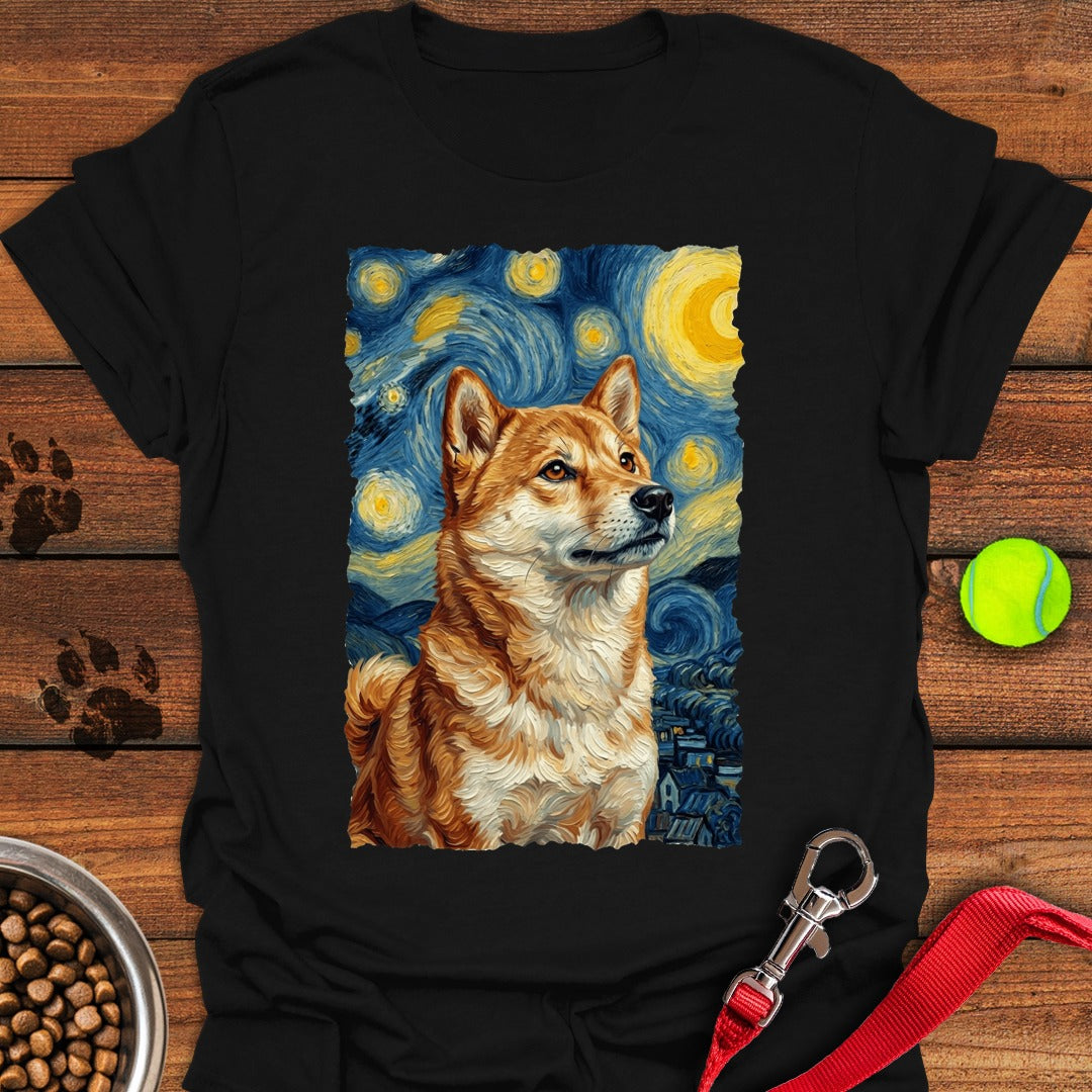 Shiba Inu Van Gogh Black