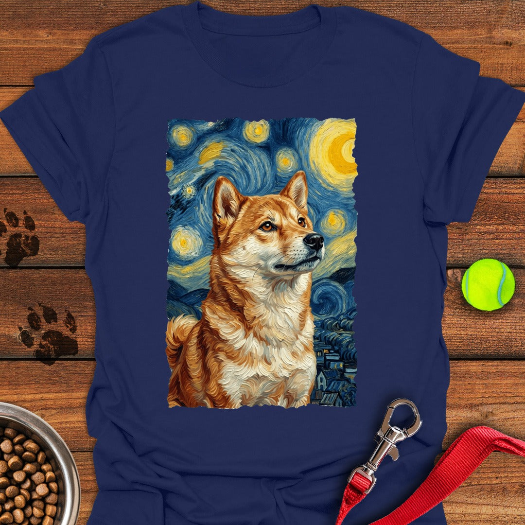 Shiba Inu Van Gogh Navy