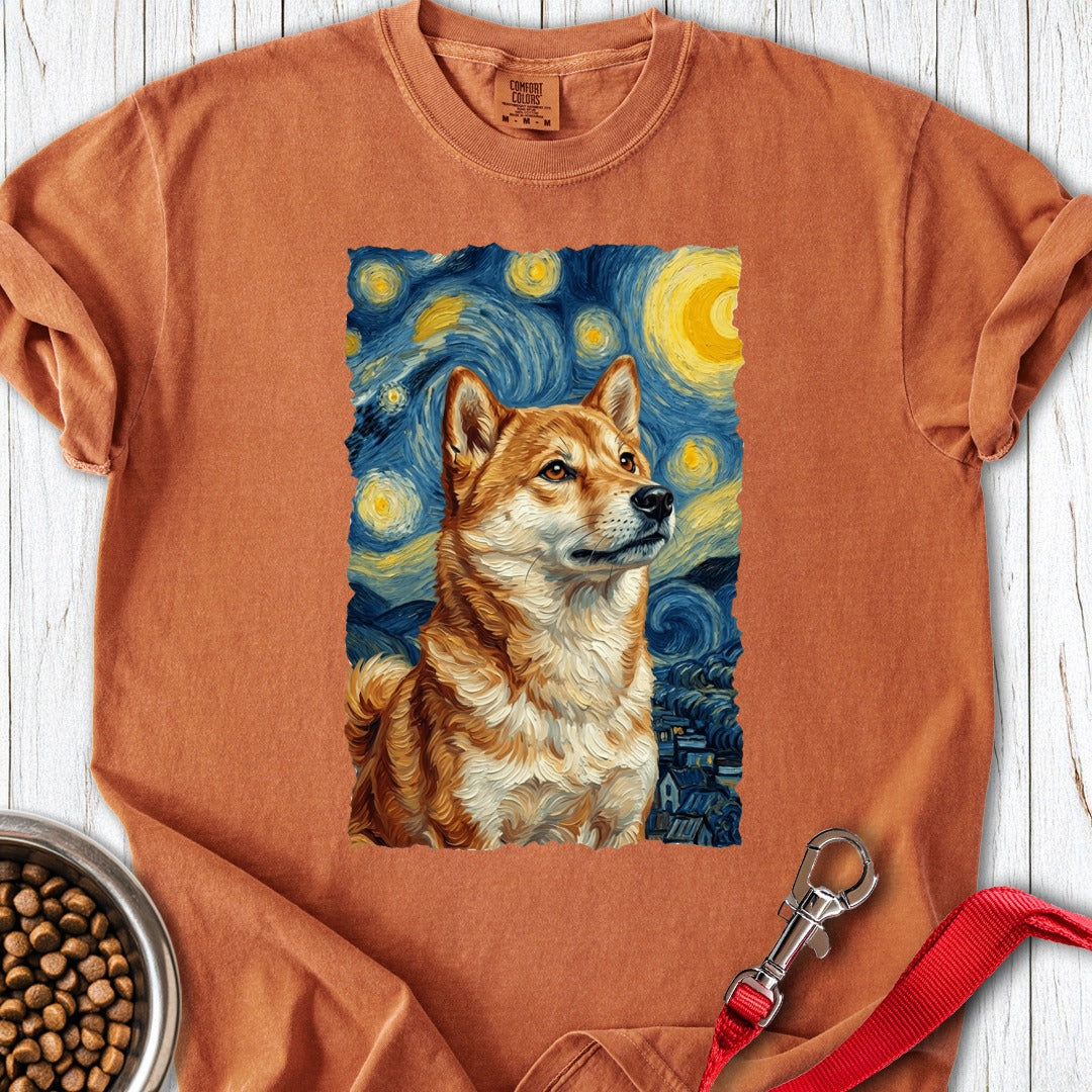 Shiba Inu Van Gogh Premium Tee Yam